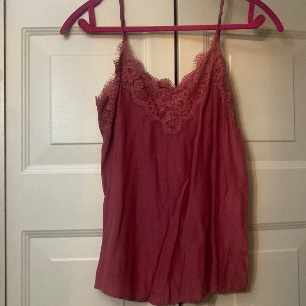 Berry Lace Trim Cami